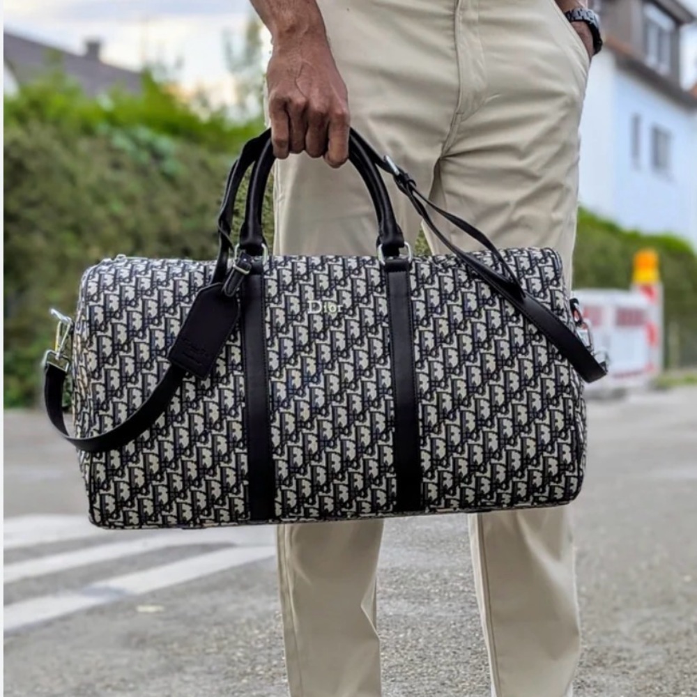 Rare Dior Vintage Trotter Weekender w Unbranded - D I O R Charm:lock Gold